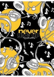 Füzet, tűzött, A5, vonalas, 80 lap, SHKOLYARYK "Never give up", vegyes