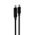 Töltőkábel, USB-C - USB-C, 60W, 1 m, AVAX "CB654 Pulsey", szürke